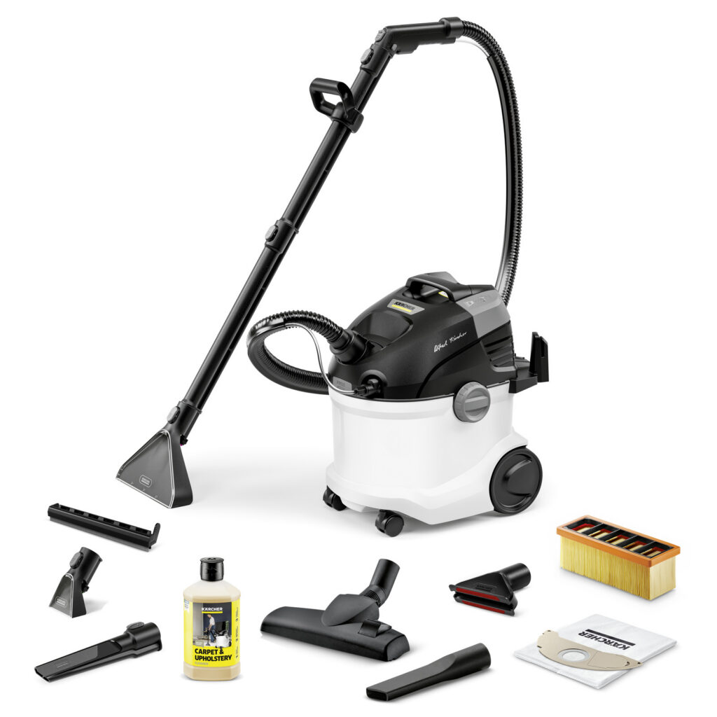 Odkurzacz piorączy Karcher w studiu Czysta Fura u Artura
